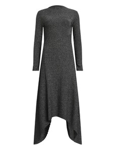 AllSaints Megzta suknelė 'GIA' tamsiai pilka / sidabrinė