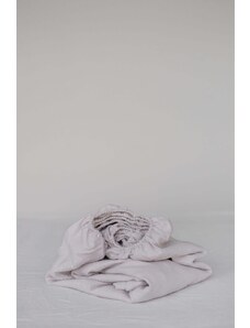 AmourLinen Linen fitted sheet in Cream