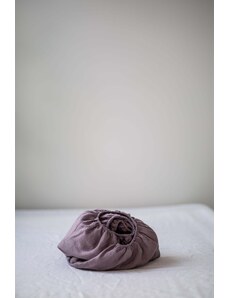 AmourLinen Linen fitted sheet in Dusty Lavender
