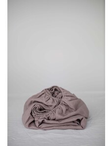 AmourLinen Linen fitted sheet in Rosy Brown