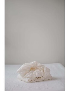 AmourLinen Linen fitted sheet in White
