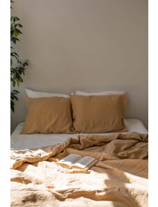 AmourLinen Linen pillowcase in Mustard