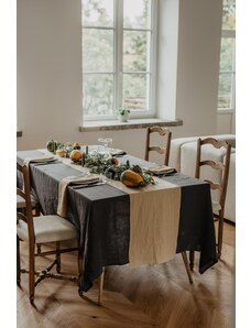 AmourLinen Linen tablecloth in Charcoal