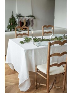 AmourLinen Linen tablecloth in White