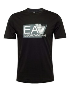 EA7 Emporio Armani Marškinėliai tamsiai žalia / juoda / balta