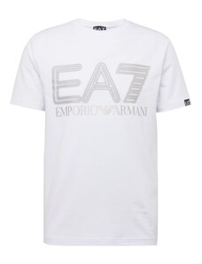 EA7 Emporio Armani Marškinėliai sidabro pilka / sidabrinė / balta