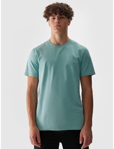 4F Vyriški T-shirt regular lygūs marškinėliai - mėtinės spalvos