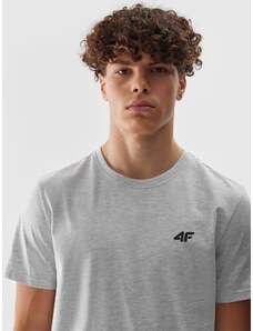 4F Vyriški T-shirt regular lygūs marškinėliai - pilki