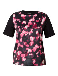 s.Oliver BLACK LABEL Marškinėliai antracito spalva / rožinė / juoda / balta