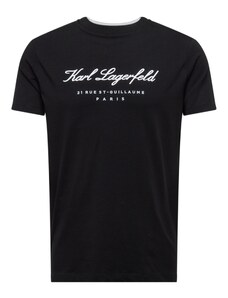 Karl Lagerfeld Marškinėliai juoda / balta