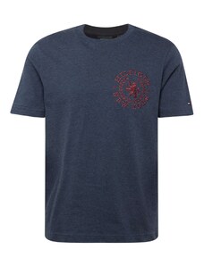 TOMMY HILFIGER Marškinėliai 'ICON CREST' tamsiai mėlyna jūros spalva / kraujo spalva / balta