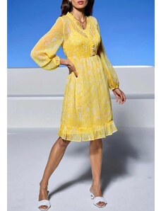 Geltono šifono suknelė "Zitro" : Dydis - 46