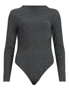 AllSaints Marškinėliai-glaustinukė 'GIA' antracito spalva / sidabrinė