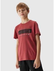 4F T-shirt marškinėliai su grafika berniukams - raudoni