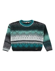 Liu Jo Megztinis turkio spalva / žalsvai mėlyna / antracito spalva / šviesiai pilka