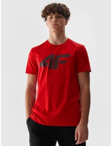 4F Vyriški T-shirt regular marškinėliai su grafika - raudoni
