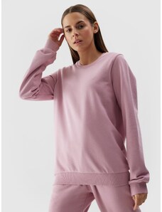 4F Moteriškas neatsegamas džemperis be gobtuvo - rožinis