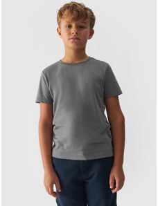 4F T-shirt lygūs marškinėliai berniukams - pilki