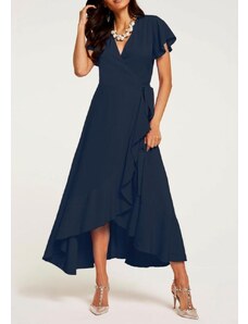 Elegantiška ilga tamsiai mėlyna suknelė "Navy". Liko 48 dydis : Dydis - 48