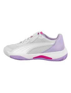 PUMA Sportiniai batai 'Nova Court' levandų spalva / rožinė / sidabrinė / balta