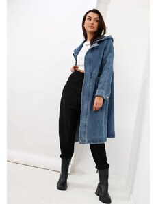 Mėlynas džinsinis paltas "Lots" : Dydis - M/L