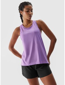 4F Moteriški Top greitai džiūstantys bėgimo marškinėliai - violetiniai