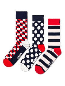 Happy Socks Kojinės tamsiai mėlyna / raudona / balta