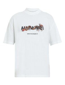 AllSaints Marškinėliai 'CHIAO' tamsiai rusva / kraujo spalva / juoda / balta