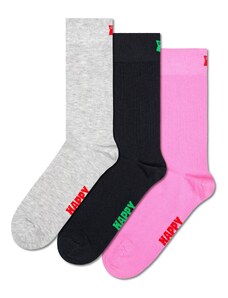 Happy Socks Kojinės šviesiai pilka / žalia / šviesiai rožinė / juoda