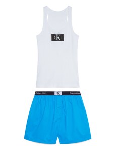Calvin Klein Underwear Pižama su šortais šviesiai mėlyna / juoda / balta