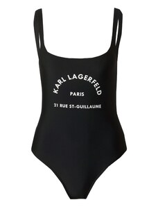 Karl Lagerfeld Maudymosi kostiumėlis 'Rue St-Guillaume' juoda / balta
