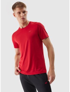 4F Vyriški regular treniruočių marškinėliai pagaminti iš perdirbtų medžiagų - raudoni