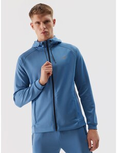 4F Vyriškas atsegamas treniruočių džemperis su gobtuvu - mėlynas