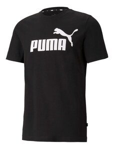 PUMA Sportiniai marškinėliai juoda / balta