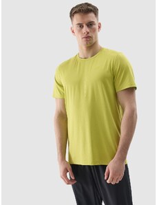 4F Vyriški regular treniruočių marškinėliai pagaminti iš perdirbtų medžiagų - sodriai žali