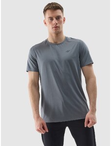 4F Vyriški regular treniruočių marškinėliai pagaminti iš perdirbtų medžiagų - pilki