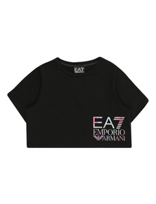 EA7 Emporio Armani Marškinėliai šviesiai mėlyna / rožinė / juoda