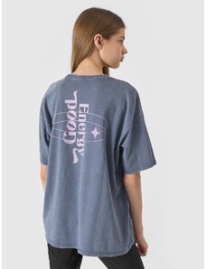 4F T-shirt marškinėliai su grafika mergaitėms - pilki
