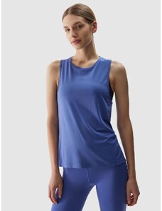 4F Moteriški Top treniruočių marškinėliai iš perdirbtos medžiagos - tamsiai mėlyni