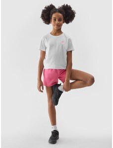 4F Sportiniai šortai mergaitėms - rožiniai