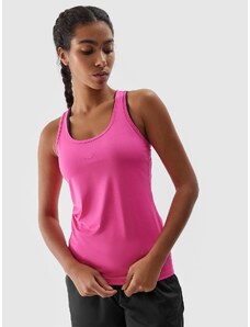 4F Moteriški Top treniruočių marškinėliai iš perdirbtos medžiagos - rožiniai