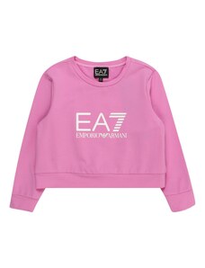 EA7 Emporio Armani Megztinis be užsegimo šviesiai rožinė / balta