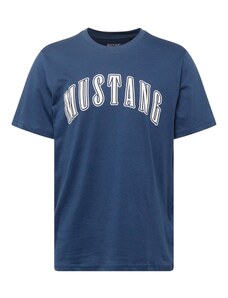 MUSTANG Marškinėliai 'Austin' tamsiai mėlyna / balta