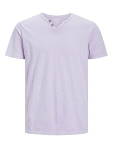 JACK & JONES Marškinėliai 'Split' antracito spalva / alyvinė spalva