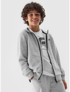 4F Sportinis atsegamas džemperis su gobtuvu berniukams - pilkas