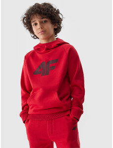 4F Sportinis neatsegamas džemperis su gobtuvu berniukams - raudonas