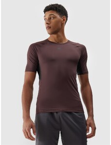 4F Vyriški greitai džiūstantys treniruočių marškinėliai - rudi
