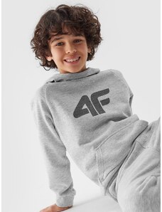 4F Sportinis neatsegamas džemperis su gobtuvu berniukams - pilkas