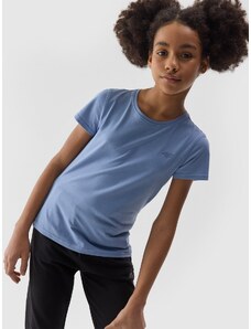 4F T-shirt lygūs marškinėliai mergaitėms - tamsiai mėlyni