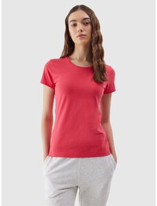4F Moteriški T-shirt slim lygūs marškinėliai - raudoni